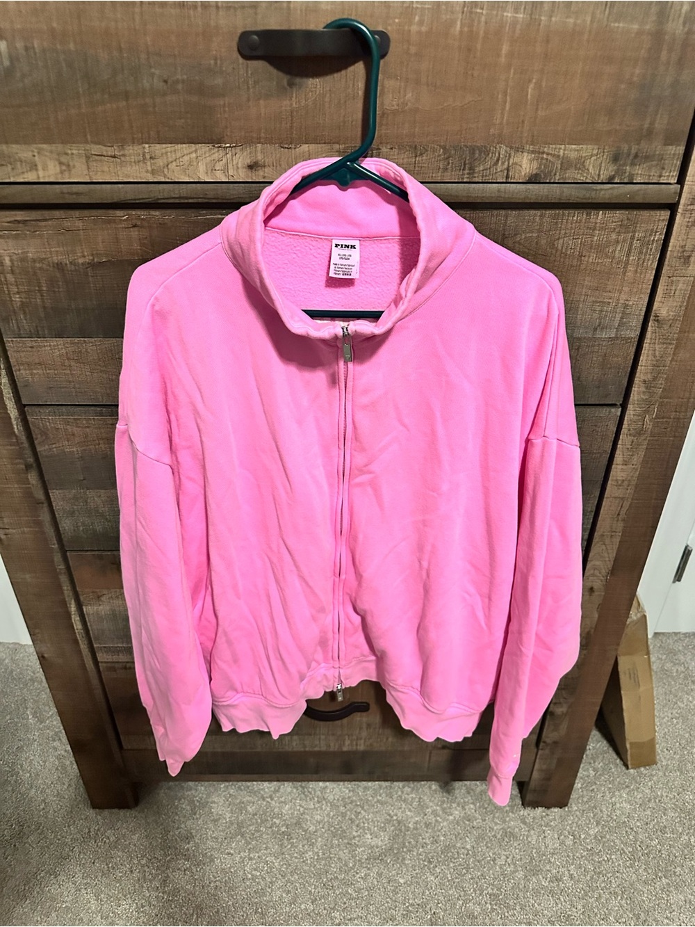 PINK Victoria's Secret Bubblegum Pink Zip-Up Bomber